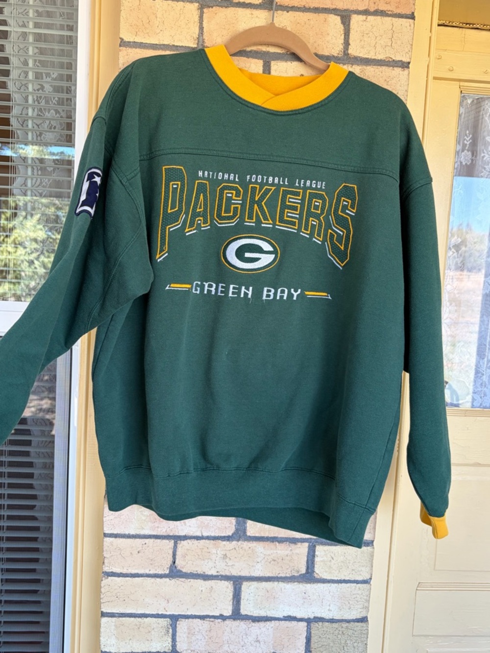 Vintage Green Bay Packers Lee Sport Crewneck Sweatshirt NFL Green Size Large